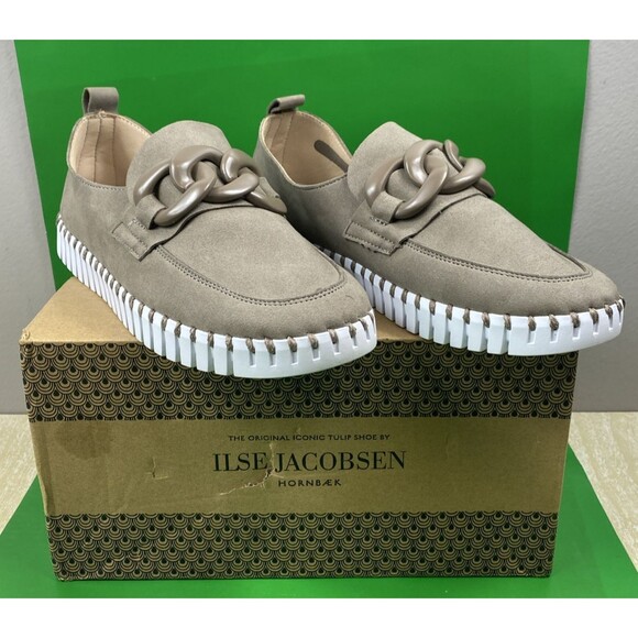 Ilse Jacobsen Tulip Slip on Shoe Loafer 0024 Beige / Tan Falcon Sz Eur 40 US 9.5 - Picture 1 of 11